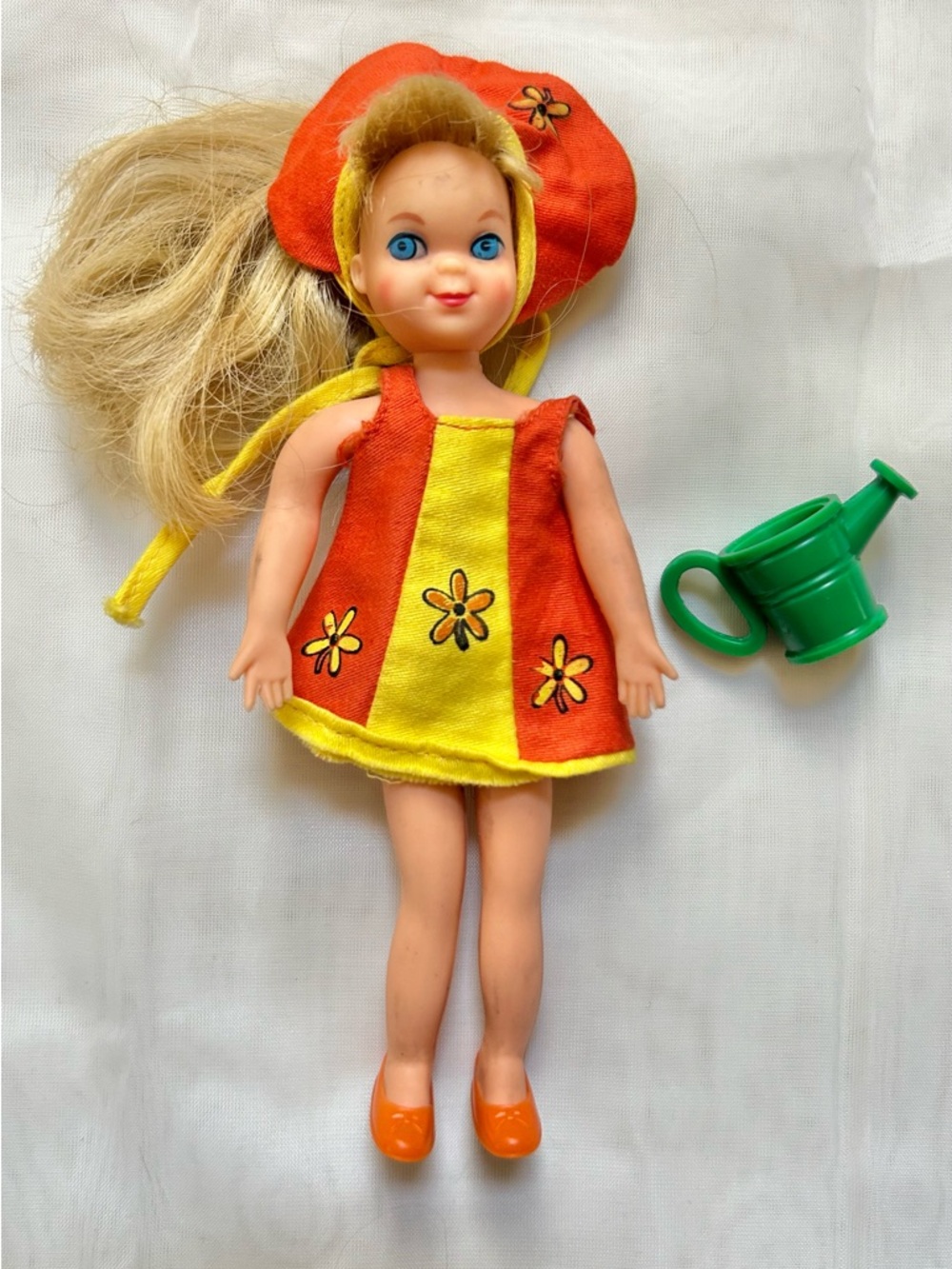 Vintage Tootie Doll In vintage Posies Outfit